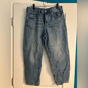Gap High Rise Barrel Jeans, size 8